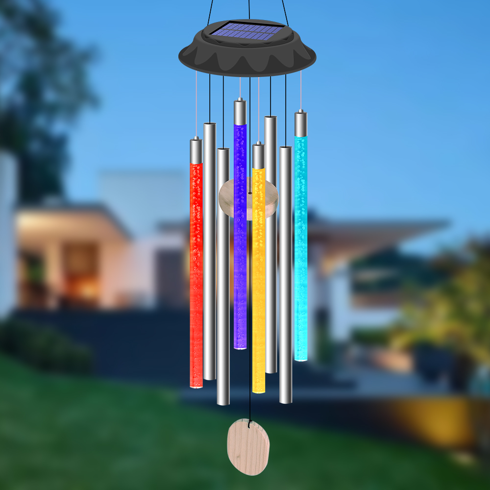 Wind Chime Tubular - Solar Led Wind Chime Light vari