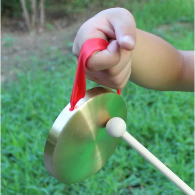 Musical Instrument For Toddlers - Gong a mano con bacchetta in