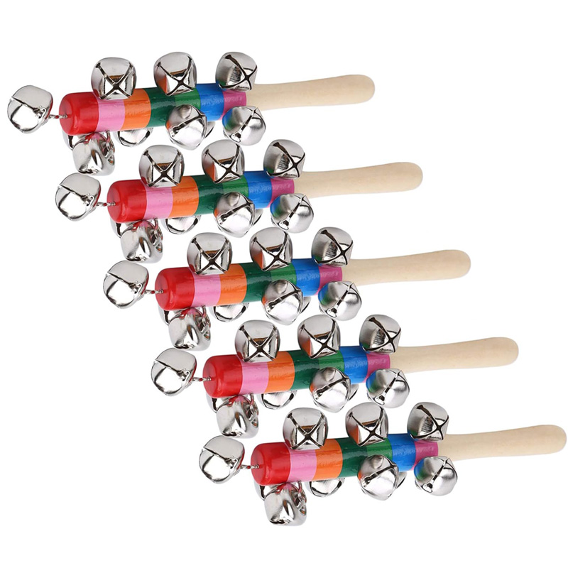 5PCS Jingle in legno Campane a - Musical Instrument For Toddlers recensione e prezzo