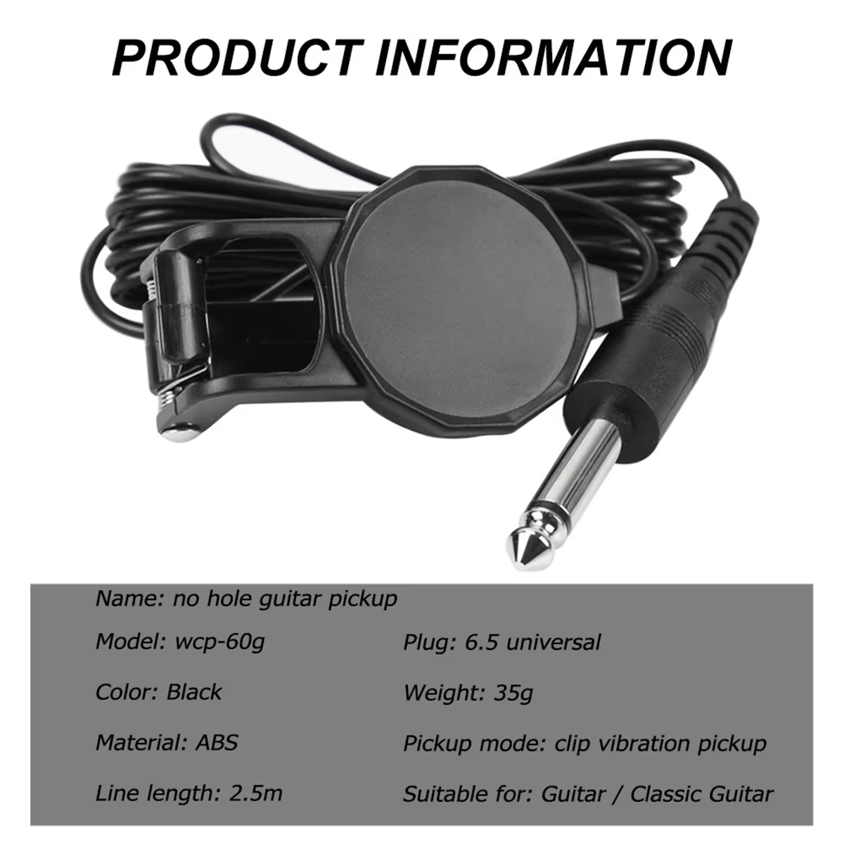 Pickup con clip jack audio/tra - Musical Instrument In English recensione e prezzo