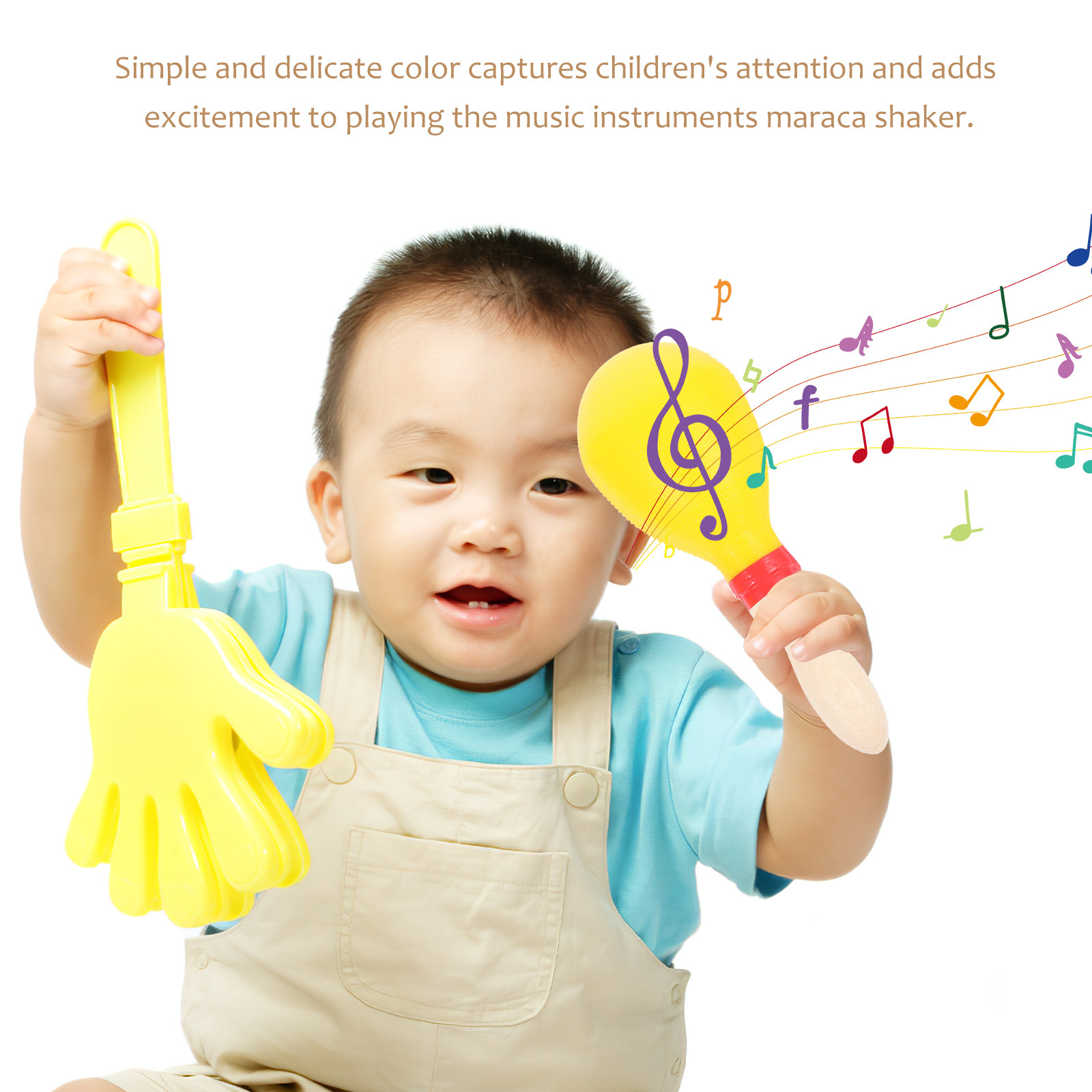 1 Paio di Maracas in Legno per - Musical Instrument For Toddlers recensione e prezzo