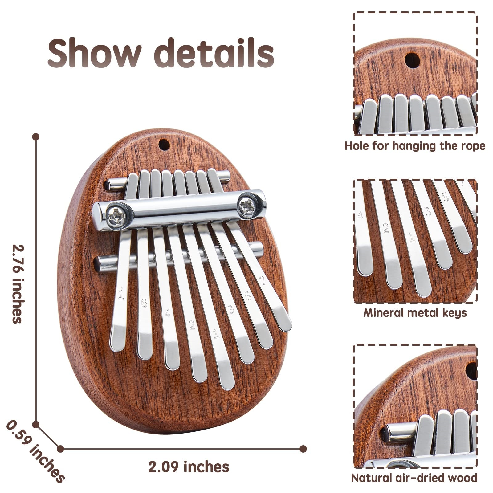 Mini Kalimba 8 tasti Thumb Pia - Musical Instrument Balalaika recensione e prezzo